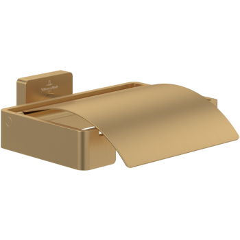 - Villeroy&Boch Elements-Striking Uchwyt na papier toaletowy z pokrywą, brushed gold TVA15201300076 - TVA15201300076 - Łazienki Szydłowski
