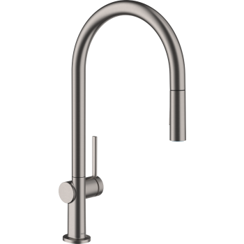 - HANSGROHE Talis M54 bateria kuchenna 210, wyciągana wylewka, 2jet czarny chrom szczotkowany 72800340 - 72800340 - Łazienki Szydłowski