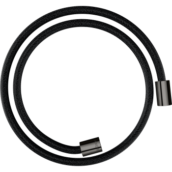  - Axor ShowerSolutions Tekstylny wąż prysznicowy 125 cm z nakrętkami cylindrycznymi czarny chrom polerowany 28228330 - 28228330 - Łazienki Szydłowski
