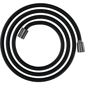 - Axor ShowerSolutions Tekstylny wąż prysznicowy 200 cm z nakrętką cylindryczną i stożkową czarny chrom szczotkowany 28290340 - 28290340 - Łazienki Szydłowski