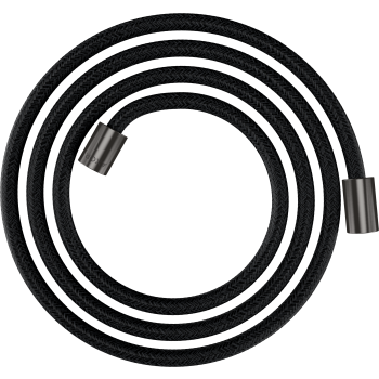 - Axor ShowerSolutions Tekstylny wąż prysznicowy 200 cm z nakrętkami cylindrycznymi czarny chrom szczotkowany 28291340 - 28291340 - Łazienki Szydłowski