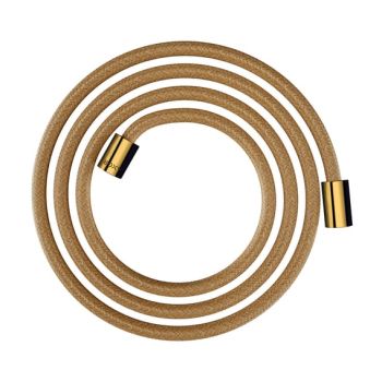  - AXOR ShowerSolutions Tekstylny wąż prysznicowy 200 cm z nakrętkami cylindrycznymi złoty optyczny polerowany 28291990 - 28291990 - Łazienki Szydłowski