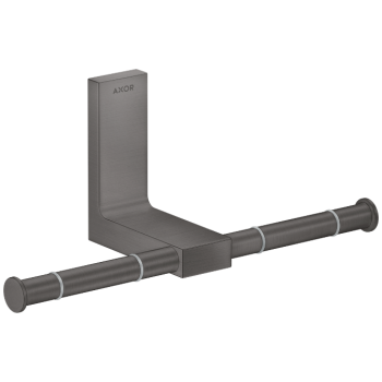 - Axor Universal Rectangular Podwójny uchwyt na papier toaletowy czarny chrom szczotkowany 42657340 - 42657340 - Łazienki Szydłowski