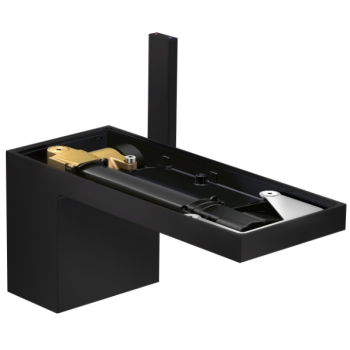- Axor MyEdition Jednouchwytowa bateria umywalkowa 70 z kompletem odpływowym Push-Open, bez płytki czarny mat 47012670 - 47012670 - Łazienki Szydłowski