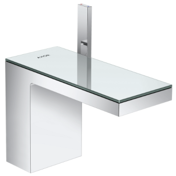 - Axor MyEdition Jednouchwytowa bateria umywalkowa 110 z kompletem odpływowym Push-Open chrom/szkło lustrzane 47030000 - 47030000 - Łazienki Szydłowski