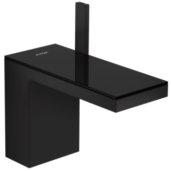  - AXORMyEdition Jednouchwytowa bateria umywalkowa 110 z kompletem odpływowym Push-Open czarny mat/czarne szkło 47030670 - 47030670 - Łazienki Szydłowski