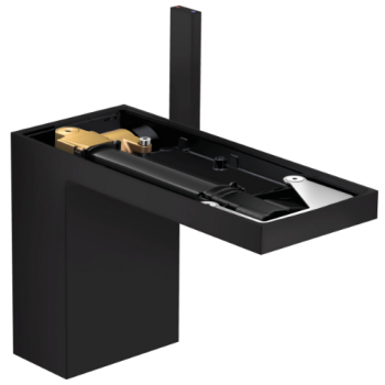 - Axor MyEdition Jednouchwytowa bateria umywalkowa 110 z kompletem odpływowym Push-Open, bez płytki czarny mat 47032670 - 47032670 - Łazienki Szydłowski