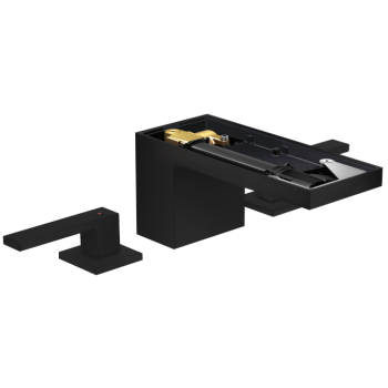 - Axor MyEdition 3-otworowa bateria umywalkowa 70 bez płytki czarny mat 47052670 - 47052670 - Łazienki Szydłowski