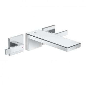 - Axor MyEdition 3-otworowa bateria umywalkowa ścienna, podtynkowa z wylewką 22,1 cm chrom/szkło lustrzane 47080000 - 47080000 - Łazienki Szydłowski