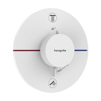 - HANSGROHE ShowerSelect Comfort S Bateria termostatyczna, podtynkowa do 2 odbiorników biały mat 15554700 - 15554700 - Łazienki Szydłowski