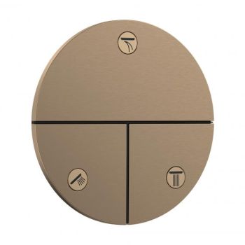  - HANSGROHE ShowerSelect Comfort S Zawór odcinający, podtynkowy do 3 odbiorników brąz szczotkowany 15558140 - 15558140 - Łazienki Szydłowski