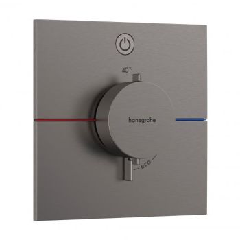 - HANSGROHE ShowerSelect Comfort E Bateria termostatyczna, do 1 odbiornika czarny chrom szczotkowany 15571340 - 15571340 - Łazienki Szydłowski
