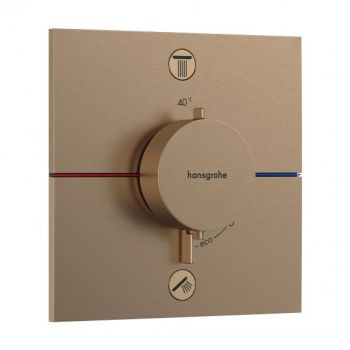  - HANSGROHE ShowerSelect Comfort E Bateria termostatyczna do 2 odbiorników brąz szczotkowany 15572140 - 15572140 - Łazienki Szydłowski