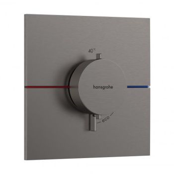 - HANSGROHE ShowerSelect Comfort E Bateria termostatyczna, podtynkowa czarny chrom szczotkowany 15574340 - 15574340 - Łazienki Szydłowski