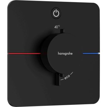 - HANSGROHE ShowerSelect Comfort Q Bateria termostatyczna, podtynkowa do 1 odbiornika czarny mat 15581670 - 15581670 - Łazienki Szydłowski