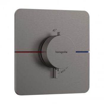 - HANSGROHE ShowerSelect Comfort Q Bateria termostatyczna, podtynkowa czarny chrom szczotkowany 15588340 - 15588340 - Łazienki Szydłowski