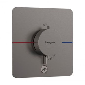 - HANSGROHE ShowerSelect Comfort Q Bateria termostatyczna, podtynkowa do 1 odbiornika z dodatkowym wyjściem czarny chrom szczotkowany 15589340 - 15589340 - Łazienki Szydłowski