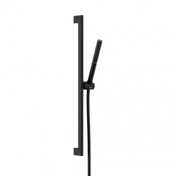 - HANSGROHE Pulsify S Zestaw prysznicowy 100 1jet EcoSmart z drążkiem 65 cm czarny mat 24372670 - 24372670 - Łazienki Szydłowski