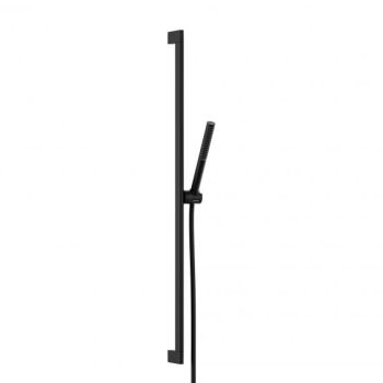- HANSGROHE Pulsify S Zestaw prysznicowy 100 1jet EcoSmart+ z drążkiem 90 cm czarny mat 24383670 - 24383670 - Łazienki Szydłowski