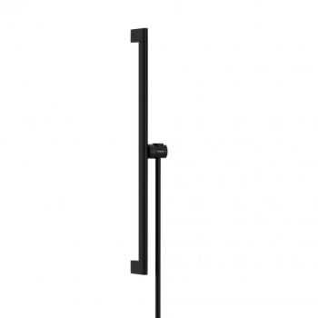  - HANSGROHE Unica Drążek prysznicowy S Puro 65 cm z suwakiem EasySlide i wężem prysznicowym Isiflex 160cm czarny mat 24402670 - 24402670 - Łazienki Szydłowski