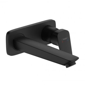 - HANSGROHE Logis bateria umywalkowa ścienna, podtynkowa z wylewką 19,5 cm czarny mat 71220670 - 71220670 - Łazienki Szydłowski