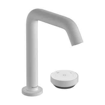 - HANSGROHE Tecturis S 2-otworowa bateria umywalkowa 150 CoolStart biały mat 73353700 - 73353700 - Łazienki Szydłowski
