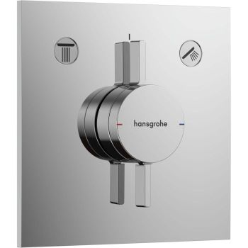  - HANSGROHE DuoTurn Q Bateria z mieszaczem, podtynkowa do 2 odbiorników chrom 75414000 - 75414000 - Łazienki Szydłowski