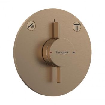 - HANSGROHE DuoTurn S Bateria z mieszaczem, podtynkowa do 2 odbiorników brąz szczotkowany 75418140 - 75418140 - Łazienki Szydłowski