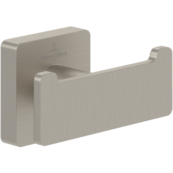 - Villeroy&Boch Elements-Striking podwójny haczyk na ręcznik, brushed nickel matt TVA15201200064 - TVA15201200064 - Łazienki Szydłowski