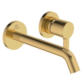 - Ideal Standard Joy bateria umywalkowa ścienna, element zewnetrzny 18cm, brushed gold A7378A2 - A7378A2 - Łazienki Szydłowski