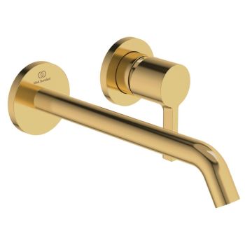 - Ideal Standard Joy bateria umywalkowa ścienna, element zewnetrzny 22,5cm, brushed gold A7379A2 - A7379A2 - Łazienki Szydłowski