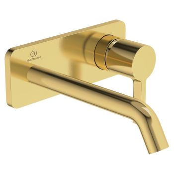 - Ideal Standard Joy bateria umywalkowa ścienna, element zewnetrzny 22 cm, brushed gold A7381A2 - A7381A2 - Łazienki Szydłowski