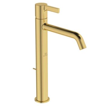 - Ideal Standard Joy bateria umywalkowa wysoka z zestawem odpływowym, brushed gold BC781A2 - BC781A2 - Łazienki Szydłowski