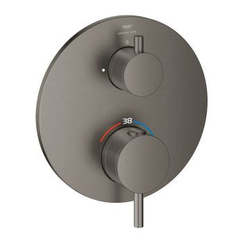 - GROHE-Atrio Bateria termostatyczna brushed hard graphite 24357AL0 - 24357AL0 - Łazienki Szydłowski