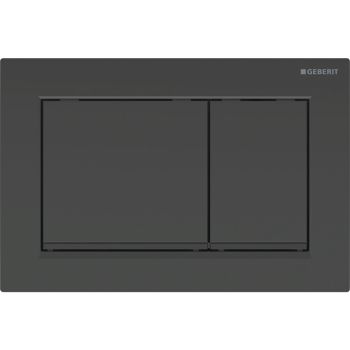 - GEBERIT Omega30 Przycisk spłukujacy przedni / górny, czarny-czarny mat-czarny 115080DW1 - 115.080.DW.1 - Łazienki Szydłowski