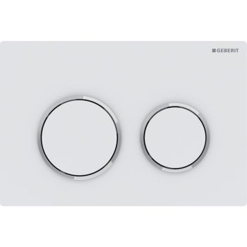  - GEBERIT Omega20 Przycisk spłukujący przedni / górny, biały mat-chrom-biały mat, easy-to-clean 115085JT1 - 115.085.JT.1 - Łazienki Szydłowski