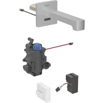 - GEBERIT Brenta bateria umywalkowa ścienna, wylewka 17 cm, kolor stal nierdzewna 116277SN1 - 116.277.SN.1 - Łazienki Szydłowski