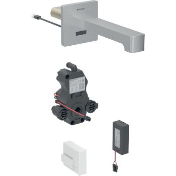 - GEBERIT Brenta Bateria umywalkowa ścienna kolor stal nierdzewna 116293SN1 - 116.293.SN.1 - Łazienki Szydłowski