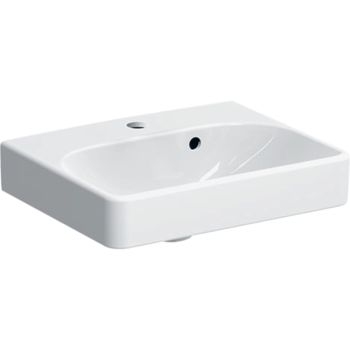  - GEBERIT Smyle Square Umywalka kompaktowa, 45x36 cm, z przelewem, z otworem na baterię biały połysk 500222011 - 500.222.01.1 - Łazienki Szydłowski