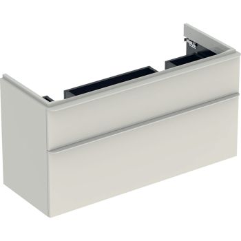 - GEBERIT Smyle Square Szafka pod podwójną umywalkę, 118,4 x 47 cm kolor szary piaskowy 500356JL1 - 500.356.JL.1 - Łazienki Szydłowski