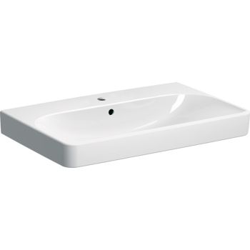  - GEBERIT Smyle Square Umywalka, 75x48cm, z przelewem, z otworem na baterię biała 500249011 - 500.249.01.1 - Łazienki Szydłowski
