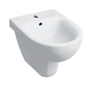  - GEBERIT Selnova Bidet wiszący 35 x 53 cm, z przelewem, z otworem na baterie biały połysk 500264017 - 500.264.01.7 - Łazienki Szydłowski