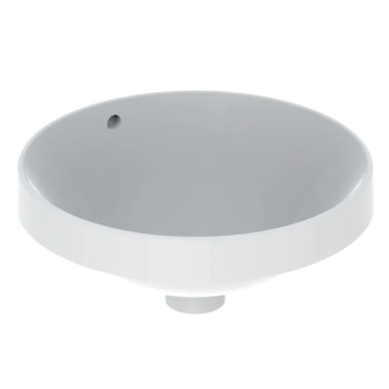 - GEBERIT Variform Umywalka wpuszczana w blat, okrągła, 40 cm, z przelewem, bez otworu na baterie, szkliwiony spód biała 500701012 - 500.701.01.2 - Łazienki Szydłowski
