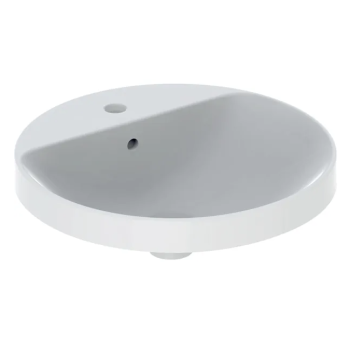 - GEBERIT Variform Umywalka wpuszczana w blat, okrągła, z półką, 48 cm biały połysk 500704012 - 500.704.01.2 - Łazienki Szydłowski