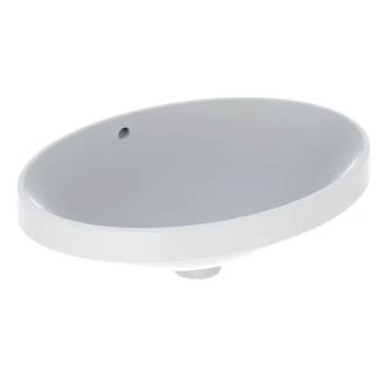 - GEBERIT Variform Umywalka wpuszczana w blat, owalna, 55x40 cm, z przelewem, bez otworu na baterię, szkliwiony spód biała 500717012 - 500.717.01.2 - Łazienki Szydłowski