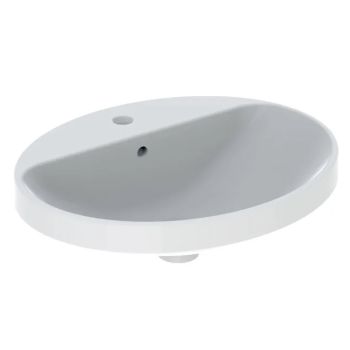- GEBERIT Variform Umywalka wpuszczana w blat, owalna, 55 x 45 cm, z przelewem, z otworem na baterie biała 500720012 - 500.720.01.2 - Łazienki Szydłowski