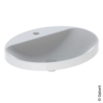 - GEBERIT Variform Umywalka wpuszczana w blat, owalna, 55 x 45 cm, bez przelewu, z otworem na baterię biała 500722012 - 500.722.01.2 - Łazienki Szydłowski