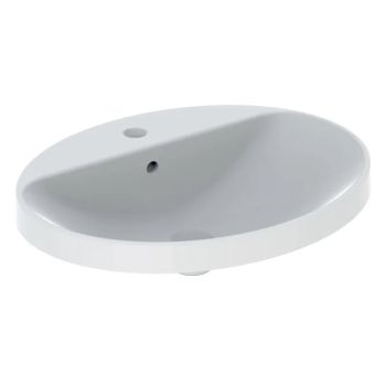 - GEBERIT Variform Umywalka wpuszczana w blat, owalna, 60 x 48 cm, z przelewem, z otworem na baterie biała 500724012 - 500.724.01.2 - Łazienki Szydłowski