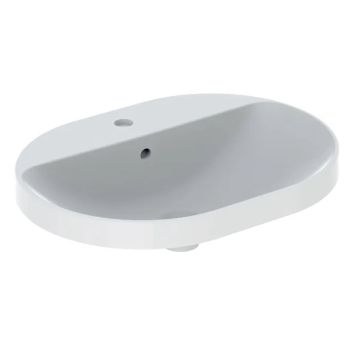 - GEBERIT Variform Umywalka wpuszczana w blat, eliptyczna, 60x45 cm biały połysk 500733012 - 500.733.01.2 - Łazienki Szydłowski