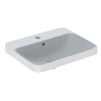 - GEBERIT Variform Umywalka wpuszczana w blat, prostokątna, 55x45 cm, z przelewem biały połysk 500740012 - 500.740.01.2 - Łazienki Szydłowski